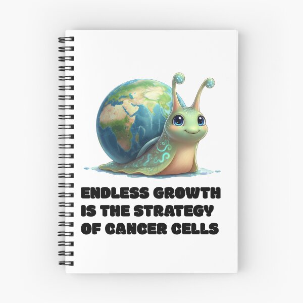 Item preview, Endless Growth Is the Strategy of Cancer Cells, Dark Science Snail Illustration designed and sold by Happy Puppy Print On Demand.