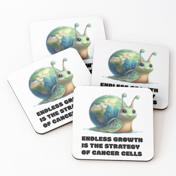 Item preview, Endless Growth Is the Strategy of Cancer Cells, Dark Science Snail Illustration designed and sold by Happy Puppy Print On Demand.