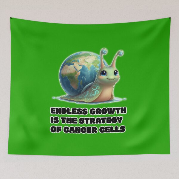 Item preview, Endless Growth Is the Strategy of Cancer Cells, Dark Science Snail Illustration designed and sold by Happy Puppy Print On Demand.