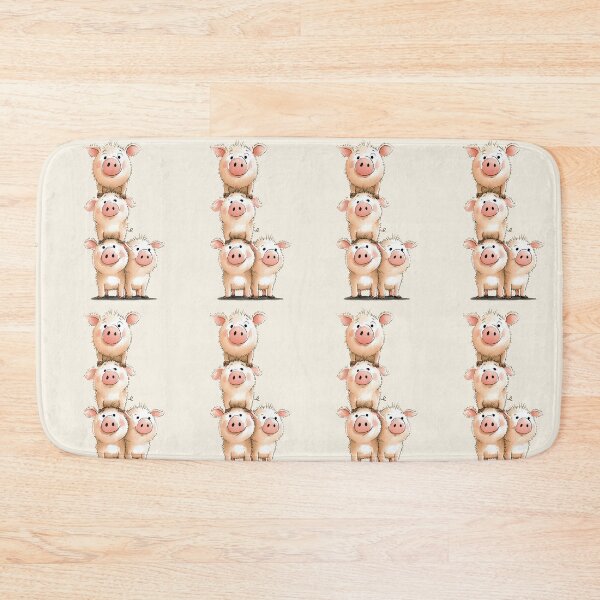 Item preview, NOSEY PIG ' Pinky Pigs! ' By Shirley MacArthur designed and sold by Shirley MacArthur Art.