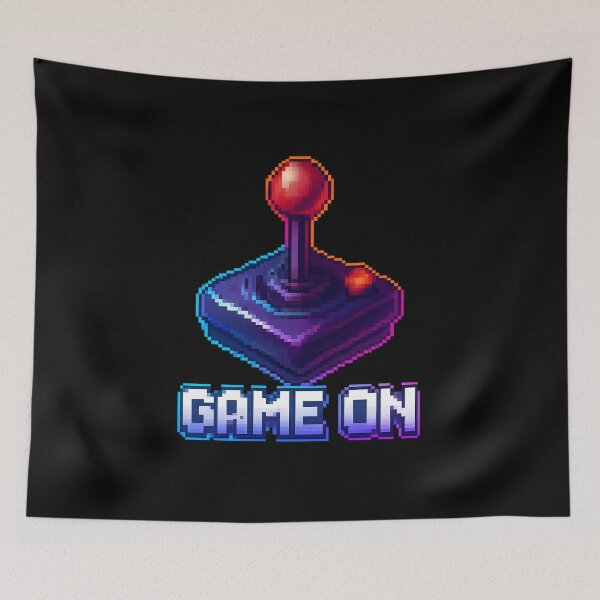 Item preview, GAME ON Pixel Joystick - Retro Neon Gamer Design designed and sold by MKreative Studio.
