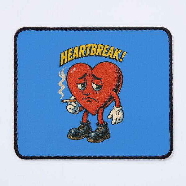 Item preview, Heartbreak – Retro Cartoon Heart Character designed and sold by The Devil's Bargain.