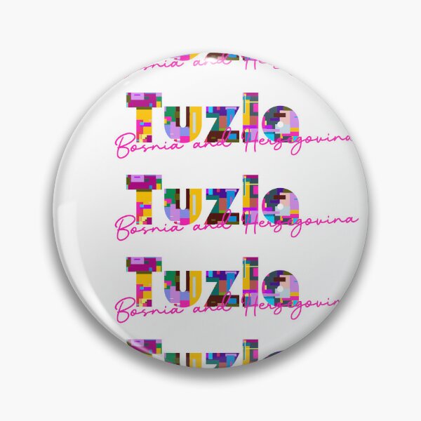 Item preview, Tuzla, Bosnia and Herzegovina, Vibrant Abstract City Typography Art designed and sold by Wanderful-roads.