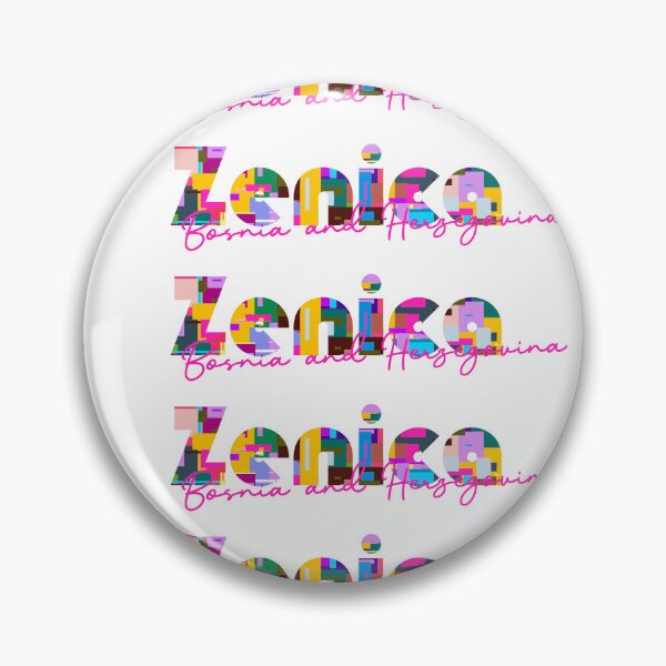 Item preview, Zenica, Bosnia and Herzegovina, Vibrant Abstract City Typography Art designed and sold by Wanderful-roads.