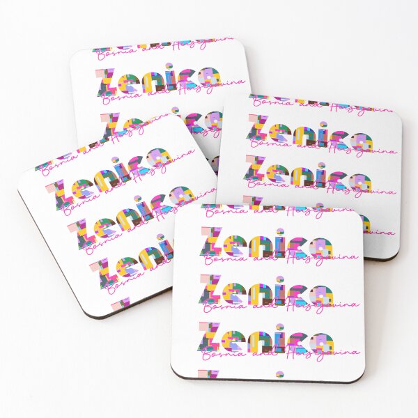 Item preview, Zenica, Bosnia and Herzegovina, Vibrant Abstract City Typography Art designed and sold by Wanderful-roads.
