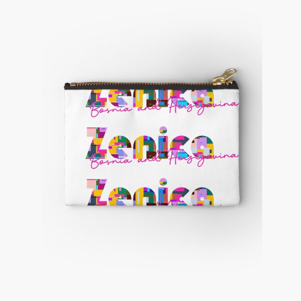 Item preview, Zenica, Bosnia and Herzegovina, Vibrant Abstract City Typography Art designed and sold by Wanderful-roads.