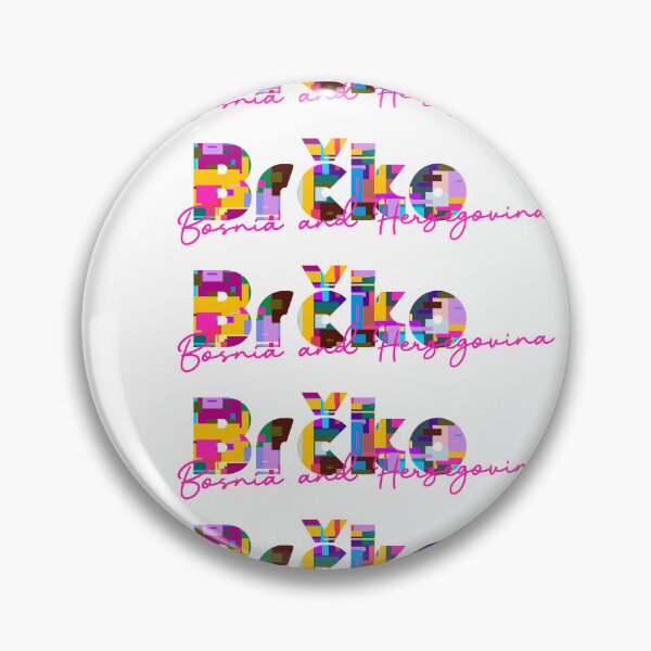 Item preview, Brčko, Bosnia and Herzegovina, Vibrant Abstract City Typography Art designed and sold by Wanderful-roads.