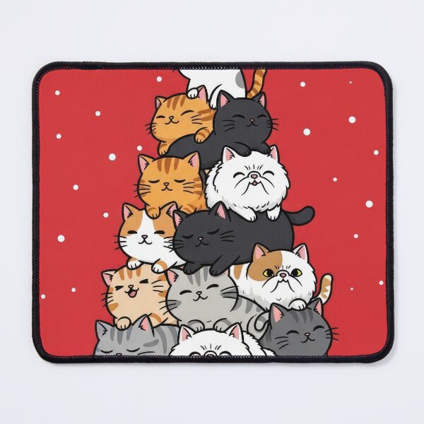 Item preview, Stylized Christmas Cat Tree - Modern Holiday Felines designed and sold by Mikhail Palinchak.