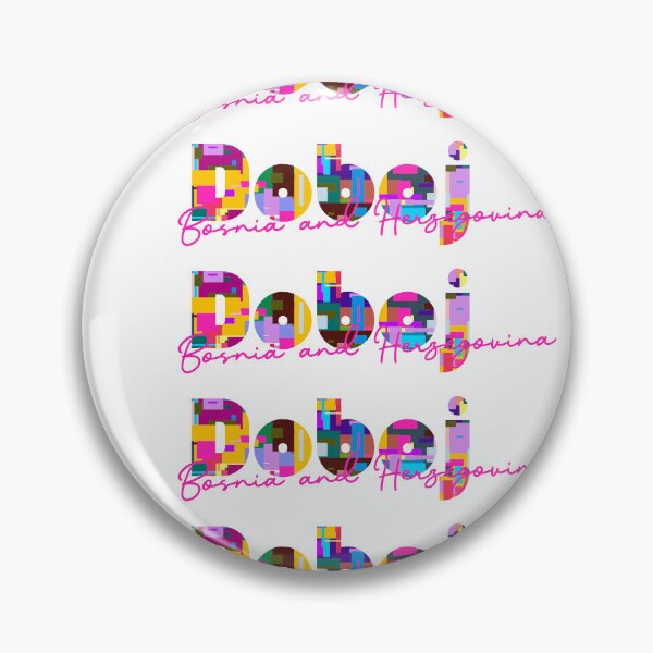 Item preview, Doboj, Bosnia and Herzegovina, Vibrant Abstract City Typography Art designed and sold by Wanderful-roads.