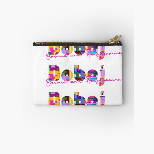 Item preview, Doboj, Bosnia and Herzegovina, Vibrant Abstract City Typography Art designed and sold by Wanderful-roads.