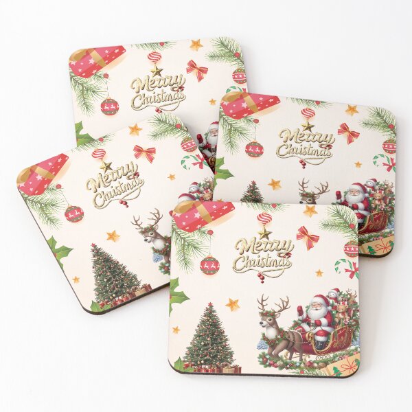 Item preview, Merry Christmas Santa Sleigh Festive Illustration 2026 designed and sold by ARTIENCE.