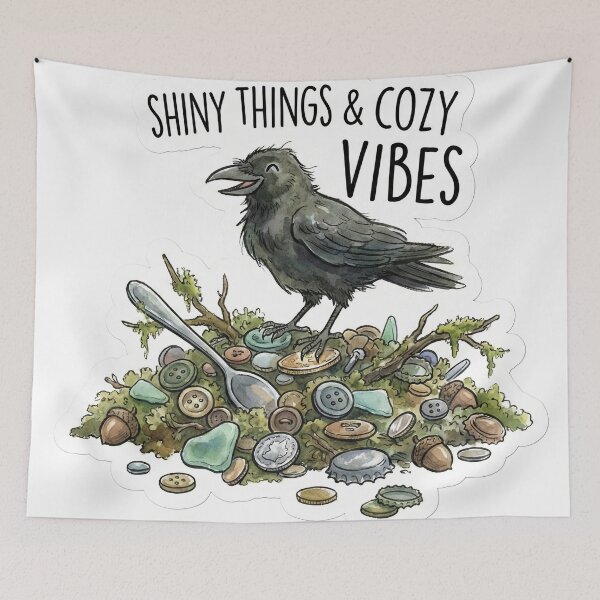 Item preview, Goblincore Crow Hoard "Shiny Things & Cozy Vibes" designed and sold by StickyGuys.