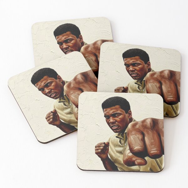 Item preview, Heavyweight Champion Fighter Portrait Art | Intense Stance Painting | Textured White Background designed and sold by Art's Diner.