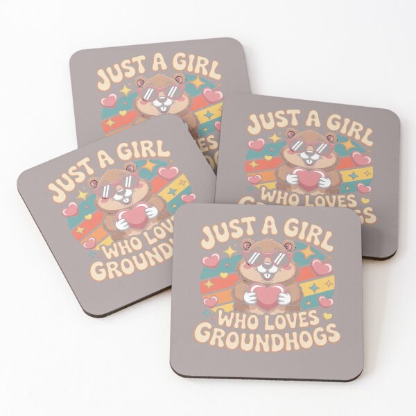 Item preview, Just a Girl Who Loves Groundhogs Cute Retro Animal Lover Design For T-shirt designed and sold by DigitalArtByNow.