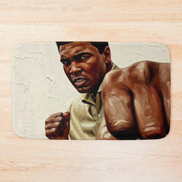 Item preview, Heavyweight Champion Fighter Portrait Art | Intense Stance Painting | Textured White Background designed and sold by Art's Diner.