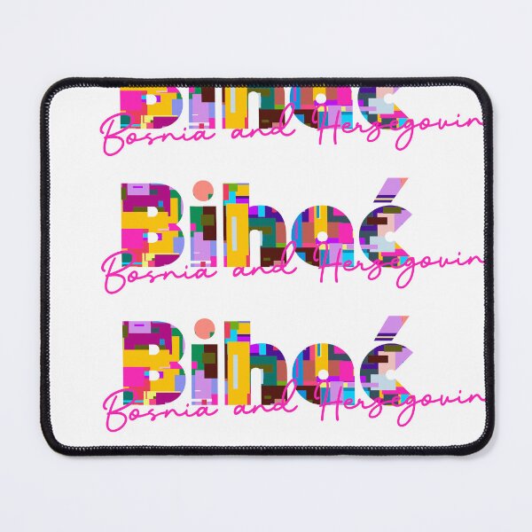 Item preview, Bihać, Bosnia and Herzegovina, Vibrant Abstract City Typography Art designed and sold by Wanderful-roads.