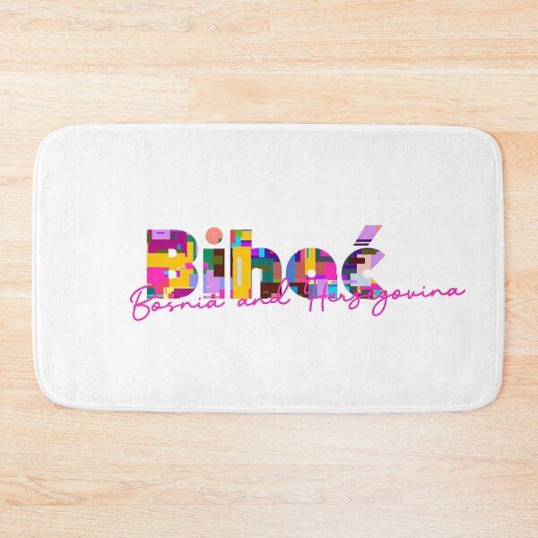 Item preview, Bihać, Bosnia and Herzegovina, Vibrant Abstract City Typography Art designed and sold by Wanderful-roads.