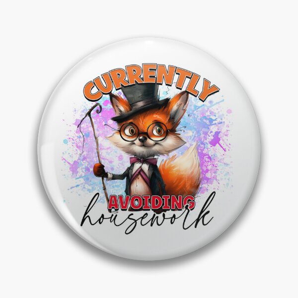 Item preview, Currently Avoiding Household Tasks – Funny Fox Gentleman Procrastination Meme Art designed and sold by LunaPixelStudio.