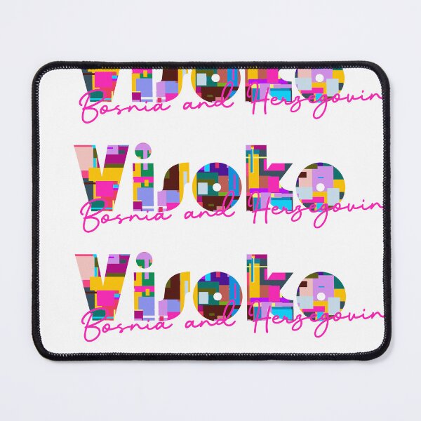 Item preview, Visoko, Bosnia and Herzegovina, Vibrant Abstract City Typography Art designed and sold by Wanderful-roads.