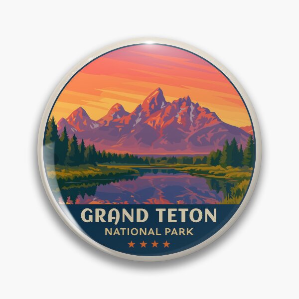 Item preview, Grand Teton National Park Retro Sticker designed and sold by Gideon Emmerich.