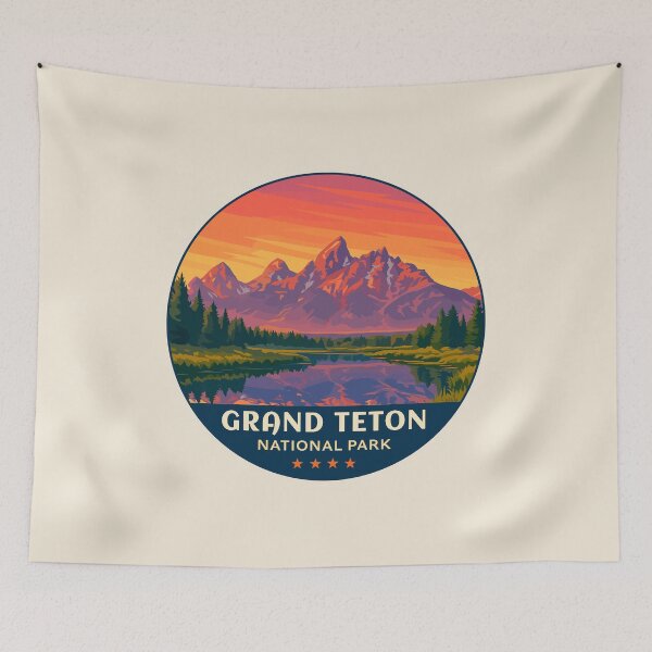Item preview, Grand Teton National Park Retro Sticker designed and sold by Gideon Emmerich.