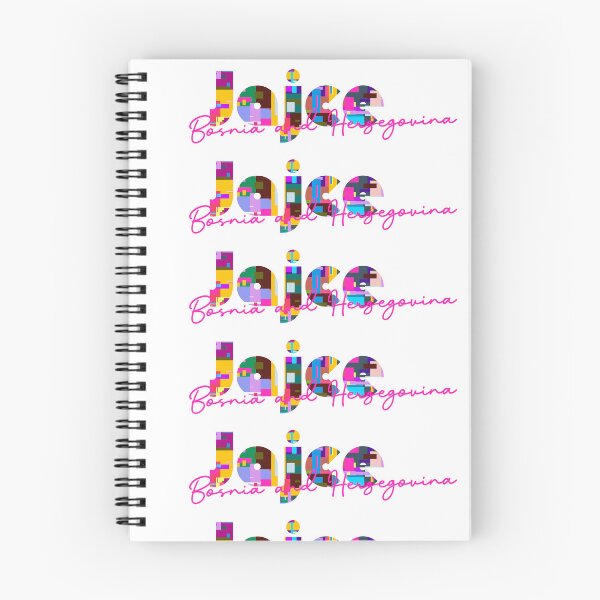 Item preview, Jajce, Bosnia and Herzegovina, Vibrant Abstract City Typography Art designed and sold by Wanderful-roads.