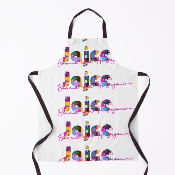Item preview, Jajce, Bosnia and Herzegovina, Vibrant Abstract City Typography Art designed and sold by Wanderful-roads.