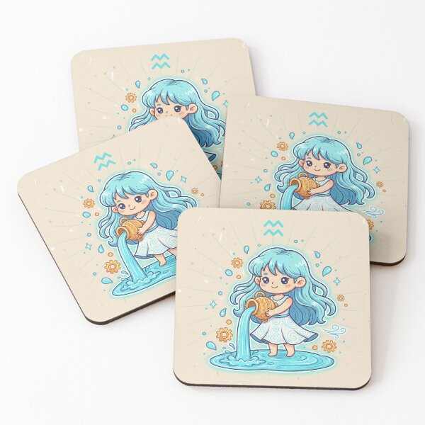 Item preview, Aquarius Zodiac Sign Art – Aquarius Water Bearer Illustration designed and sold by Live_With_Suzy.