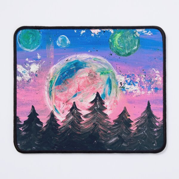 Item preview, Original Painting “Moon Glow” Mixed Media Whimsical Moon Art designed and sold by JamesDArting.
