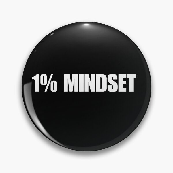 Item preview, 1% Mindset – Daily Progress Minimal Motivation Typography designed and sold by rebuZZ-Apparels-The Minimalistic Buzz.