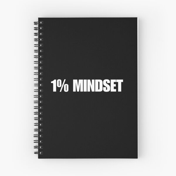 Item preview, 1% Mindset – Daily Progress Minimal Motivation Typography designed and sold by rebuZZ-Apparels-The Minimalistic Buzz.