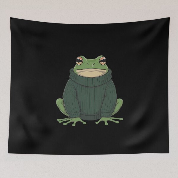 Item preview, Cool Frog in Oversized Sweater – Funny Gen-Z Winter Cartoon Art designed and sold by ColorSplash123.
