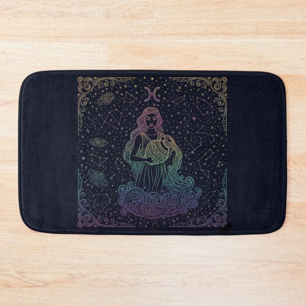 Item preview, Aquarius Zodiac Sign Art – Aquarius Water Bearer Illustration designed and sold by Live_With_Suzy.
