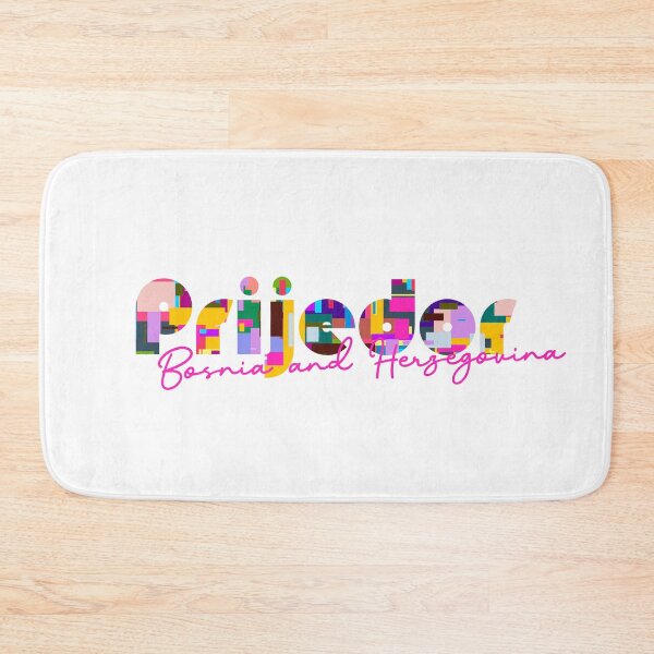 Item preview, Prijedor, Bosnia and Herzegovina, Vibrant Abstract City Typography Art designed and sold by Wanderful-roads.