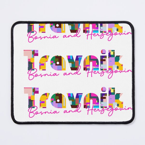 Item preview, Travnik, Bosnia and Herzegovina, Vibrant Abstract City Typography Art designed and sold by Wanderful-roads.