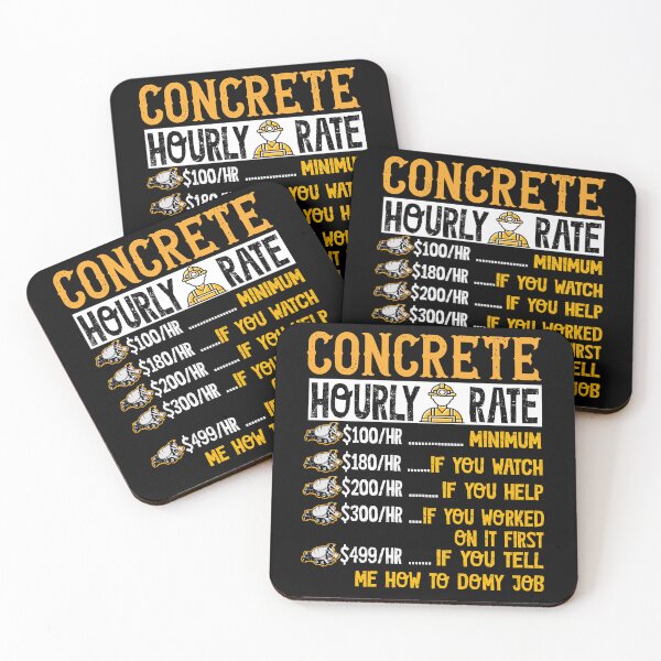 Item preview, Funny Concrete Contractor Hourly Rate Guide designed and sold by Nocturnal-Vines.