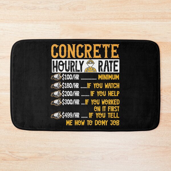 Item preview, Funny Concrete Contractor Hourly Rate Guide designed and sold by Nocturnal-Vines.