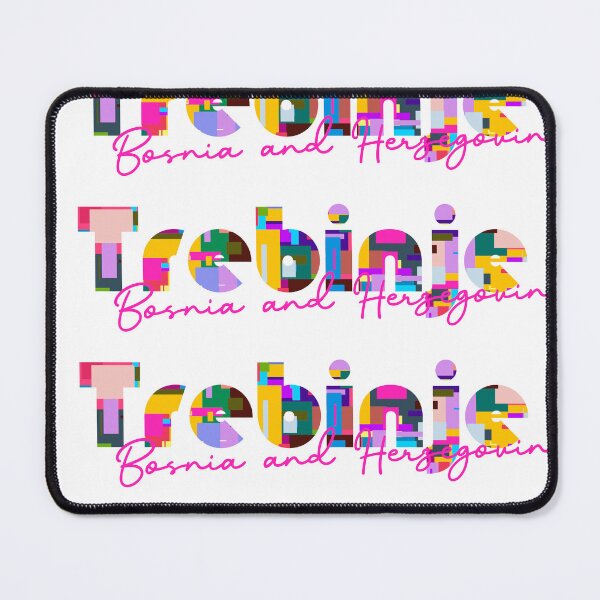 Item preview, Trebinje, Bosnia and Herzegovina, Vibrant Abstract City Typography Art designed and sold by Wanderful-roads.
