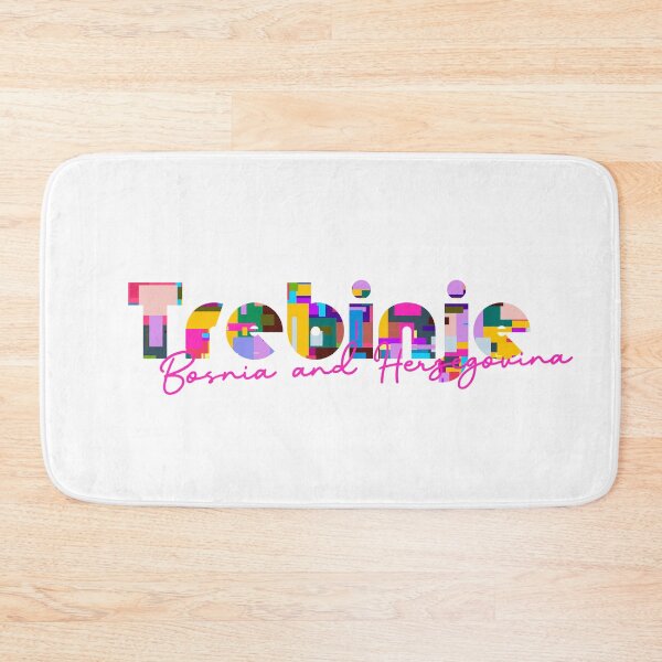Item preview, Trebinje, Bosnia and Herzegovina, Vibrant Abstract City Typography Art designed and sold by Wanderful-roads.