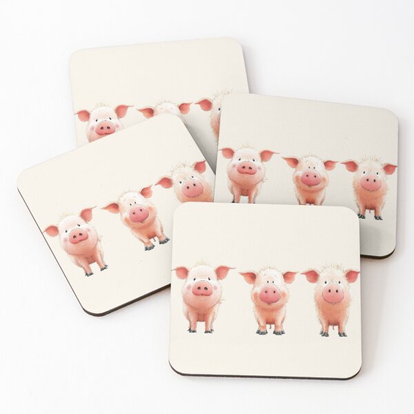 Item preview, NOSEY PIG ' Pig Friends! ' By Shirley MacArthur designed and sold by Shirley MacArthur Art.