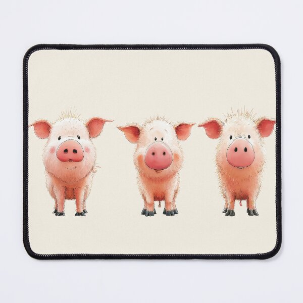 Item preview, NOSEY PIG ' Pig Friends! ' By Shirley MacArthur designed and sold by Shirley MacArthur Art.