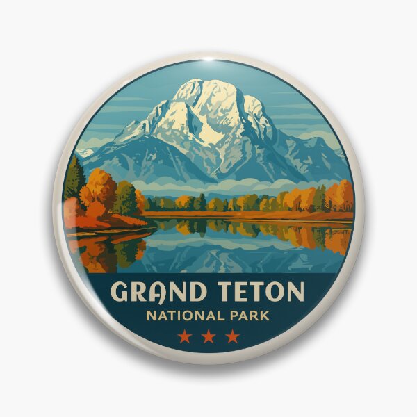 Item preview, Grand Teton National Park Retro Sticker designed and sold by Gideon Emmerich.