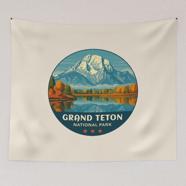 Item preview, Grand Teton National Park Retro Sticker designed and sold by Gideon Emmerich.