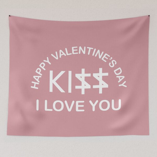 Item preview, Minimalist Valentine’s Day T-Shirt – KISS in Pigpen Cipher – Encoded Typography Design designed and sold by SplashTastic.