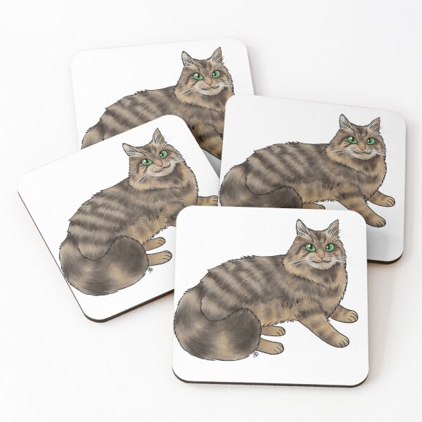 Item preview, Cat - Domestic Longhair - Brown Tabby designed and sold by Jennifer Stolzer.