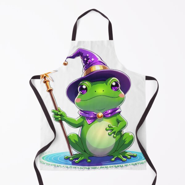 Item preview, Cute Wizard Frog with Magic Wand | Kawaii Fantasy Frog Illustration designed and sold by Visualynx.