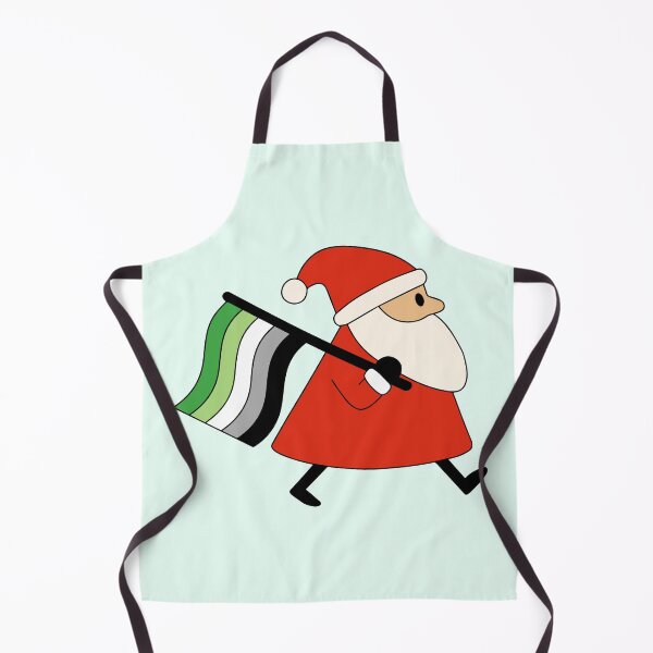 Item preview, Aro Pride Santa with flag – Cozy Queer Christmas Art designed and sold by Cannaxes Studio.