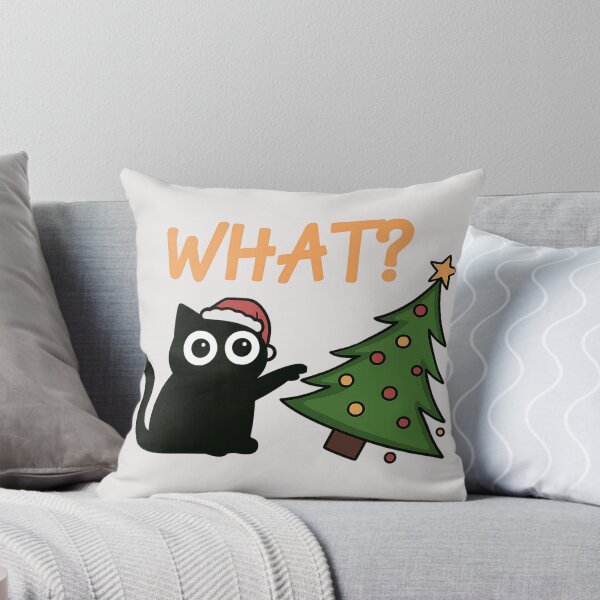 Item preview, Cat Knocked Over Christmas Tree – Funny What Meme designed and sold by TeeJungleStudio.