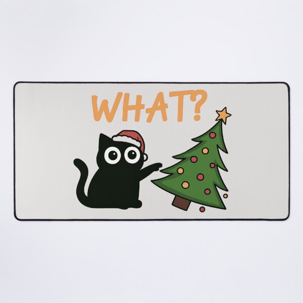 Item preview, Cat Knocked Over Christmas Tree – Funny What Meme designed and sold by TeeJungleStudio.