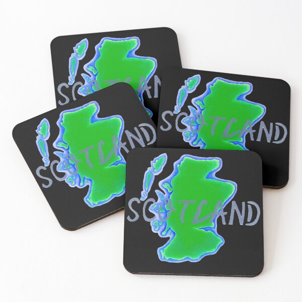 Item preview, Map of Scotland black background authentic Scottish design unique gift designed and sold by Arniesart85.
